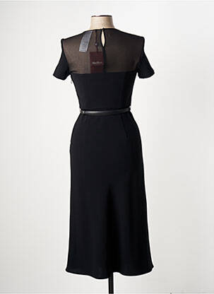 Robe longue manches courtes manches courtes noir MAX MARA femme