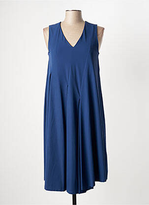 Robe mi-longue sans manche sans manche bleu INDIES femme