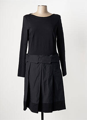 Robe mi-longue manches longues manches longues noir BEATE HEYMANN femme