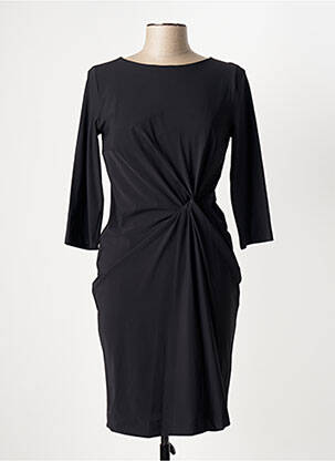 Robe mi-longue manches 3/4 manches 3/4 noir INDIES femme