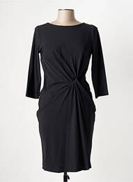 Robe mi-longue manches 3/4 manches 3/4 noir INDIES femme