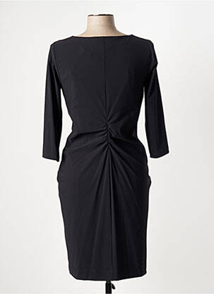 Robe mi-longue manches 3/4 manches 3/4 noir INDIES femme