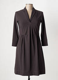 Robe mi-longue manches 3/4 manches 3/4 gris INDIES femme