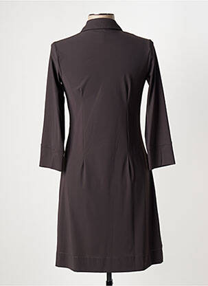 Robe mi-longue manches 3/4 manches 3/4 gris INDIES femme