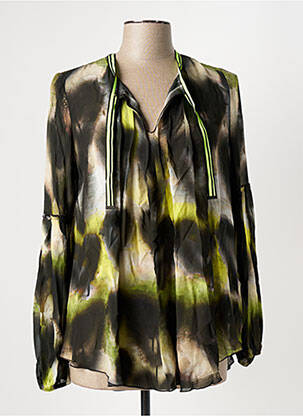 Blouse légère et transparente manches longues vert BEATE HEYMANN femme