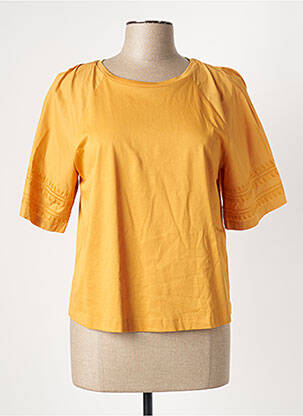 Blouse tissage popeline manches courtes orange MAX MARA femme