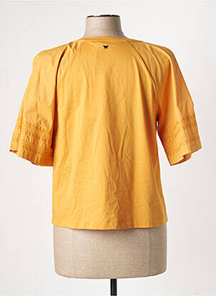 Blouse tissage popeline manches courtes orange MAX MARA femme