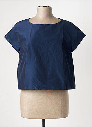 T-shirt coupe droite manches courtes bleu MAX MARA femme