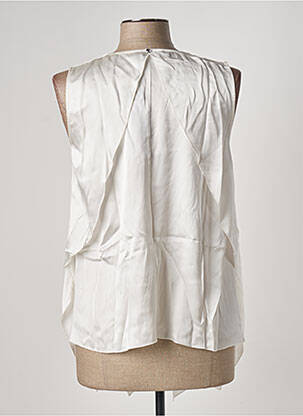 Top coupe cintrée sans manche blanc HIGH femme