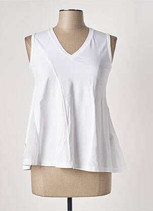 Débardeur col v sans manche blanc HIGH femme