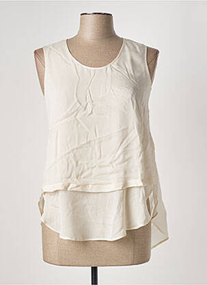 Débardeur coupe cintrée sans manche beige HIGH femme