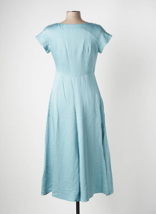 Robe longue manches courtes manches courtes bleu MAX MARA femme