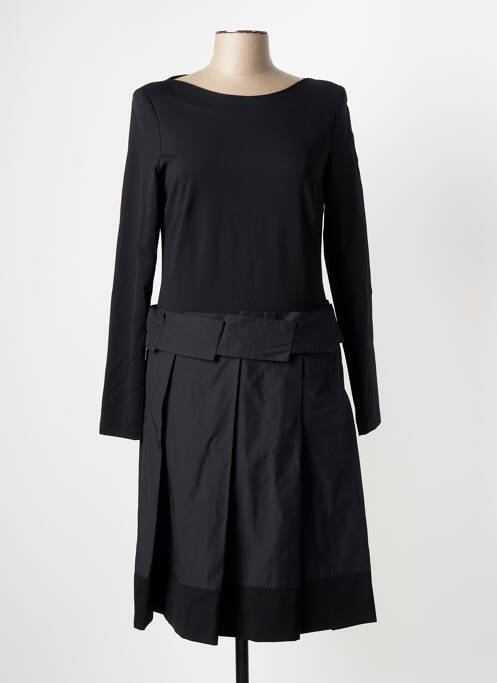 Robe mi-longue manches longues manches longues noir BEATE HEYMANN femme
