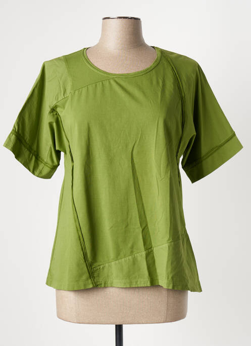 T-shirt coupe cintrée manches courtes vert HIGH femme