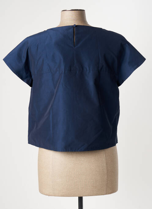 T-shirt coupe droite manches courtes bleu MAX MARA femme