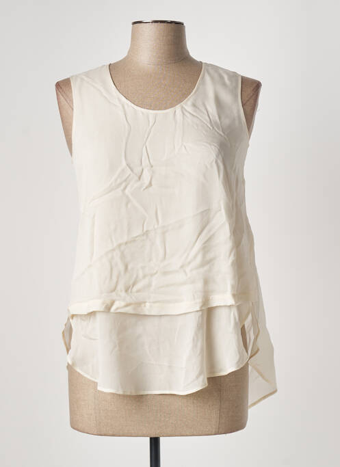 Débardeur coupe cintrée sans manche beige HIGH femme
