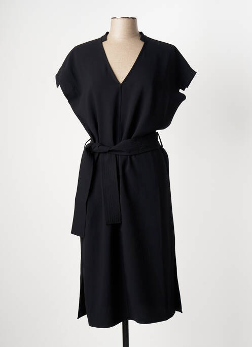 Robe mi-longue noir HANA SAN pour femme