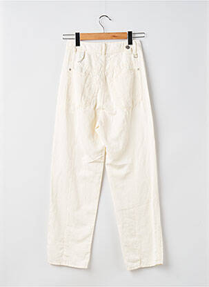 Pantalon droit tissage popeline taille normale blanc HIGH femme