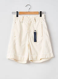 Short fermeture zippée sous rabat boutonné taille normale beige HIGH femme