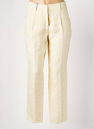 Pantalon droit tissage popeline taille normale beige MAX MARA femme