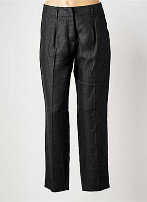 Pantalon droit tissage popeline taille normale noir MAX MARA femme
