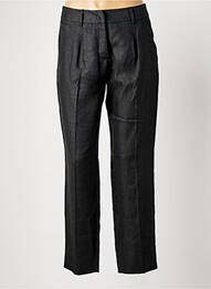 Pantalon droit tissage popeline taille normale noir MAX MARA femme