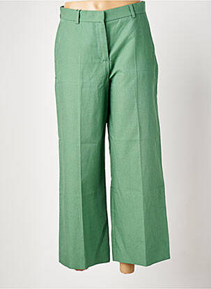 Pantalon 7/8 tissage popeline taille normale vert MAX MARA femme