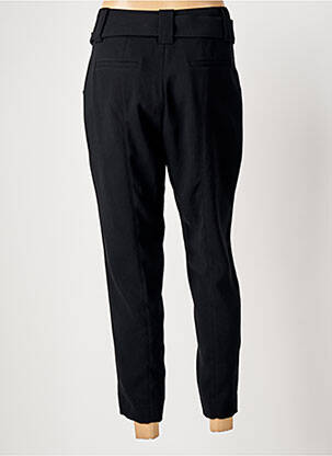 Pantalon 7/8 fermeture zippée sous rabat boutonné taille normale noir HANA SAN femme