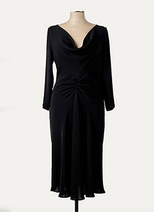 Robe mi-longue manches longues manches longues noir MAX MARA femme