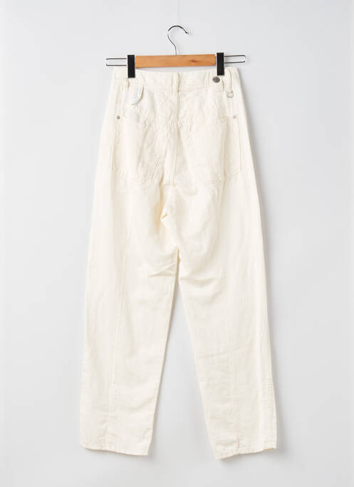 Pantalon droit tissage popeline taille normale blanc HIGH femme