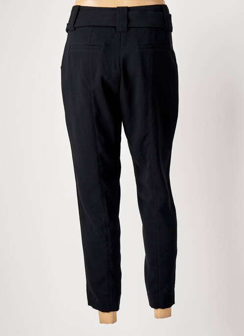 Pantalon 7/8 fermeture zippée sous rabat boutonné taille normale noir HANA SAN femme