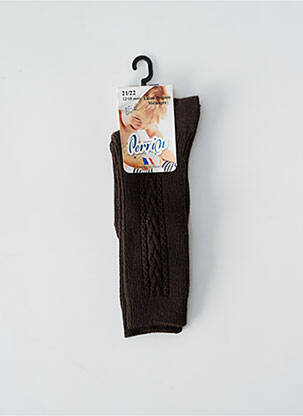 Chaussettes stretch marron PERRIN enfant