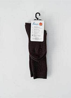Chaussettes stretch marron PERRIN enfant