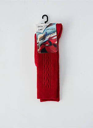 Chaussettes stretch rouge PERRIN enfant