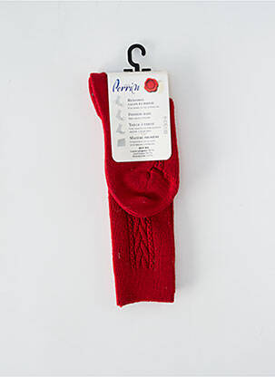 Chaussettes stretch rouge PERRIN enfant