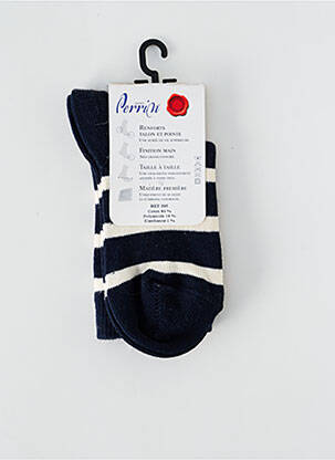 Chaussettes stretch bleu PERRIN enfant