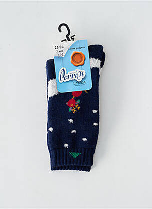 Chaussettes imprimé fantaisie bleu PERRIN enfant