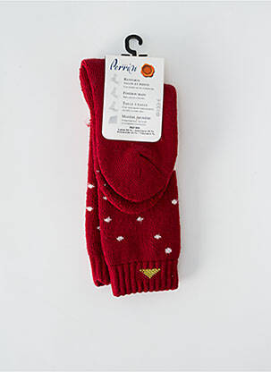 Chaussettes imprimé fantaisie rouge PERRIN enfant