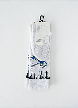 Chaussettes imprimé fantaisie gris PERRIN garçon
