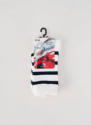 Chaussettes stretch blanc PERRIN enfant