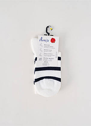 Chaussettes stretch blanc PERRIN enfant