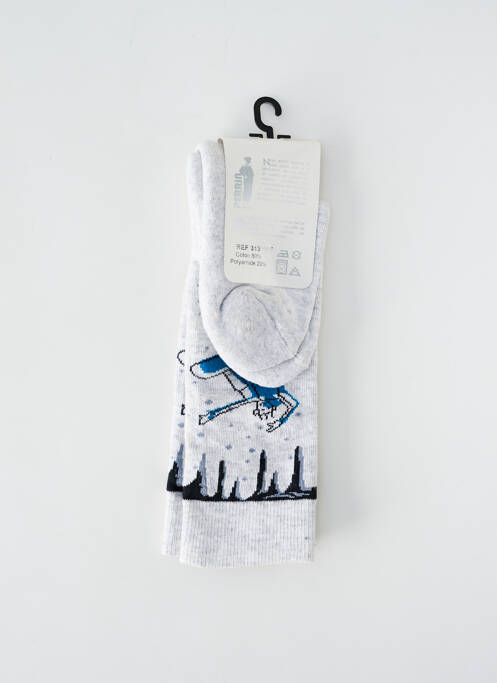 Chaussettes imprimé fantaisie gris PERRIN garcon