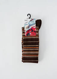 Chaussettes stretch marron PERRIN femme