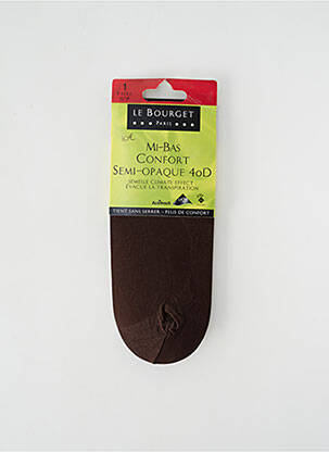 Chaussettes stretch marron LE BOURGET femme