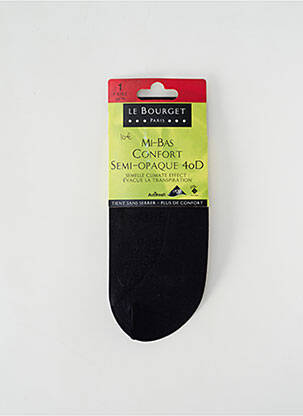 Chaussettes stretch noir LE BOURGET femme