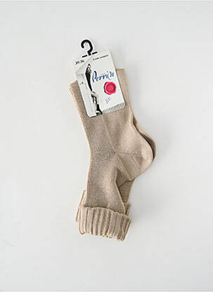 Chaussettes beige PERRIN pour femme