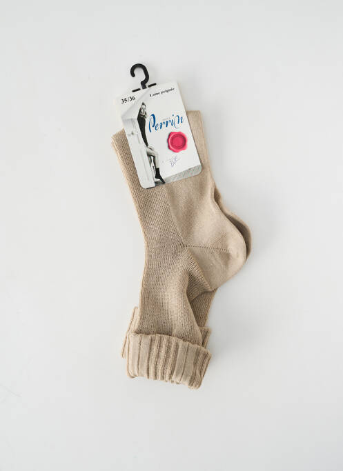 Chaussettes beige PERRIN pour femme