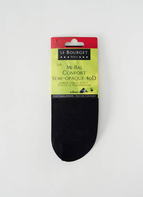 Chaussettes noir LE BOURGET pour femme