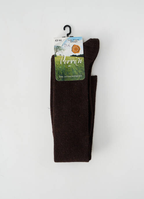 Chaussettes marron PERRIN pour homme