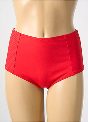 Bas de maillot de bain effet matière satinée culotte rouge CYELL femme